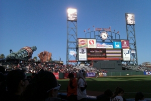 At the ballpark in SF.