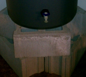 Elevated for five gallon buckets (water changes.)