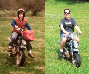 The same bike, the same place, the same guy, nearly 30 years later.