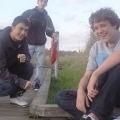 Joe in the back, Me in the middle and Caleb in the front. Long time friends who all love the fish hobby. photo from 2009