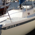 My boat after a deck scrub.