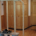 The new aquarium wall under construction 7/2/2009.